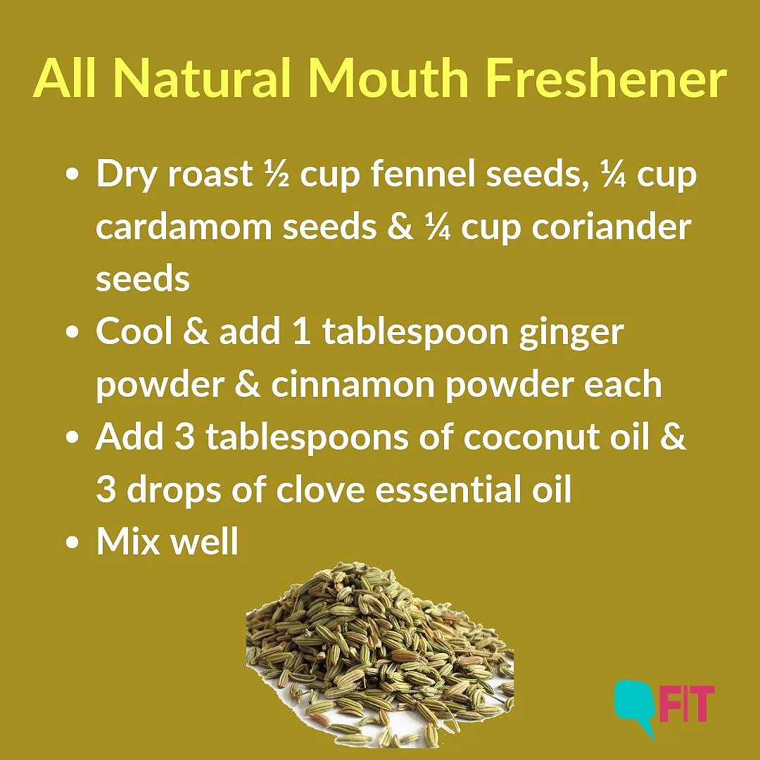 This mouth freshner kills bacteria that cause yellowing of teeth.