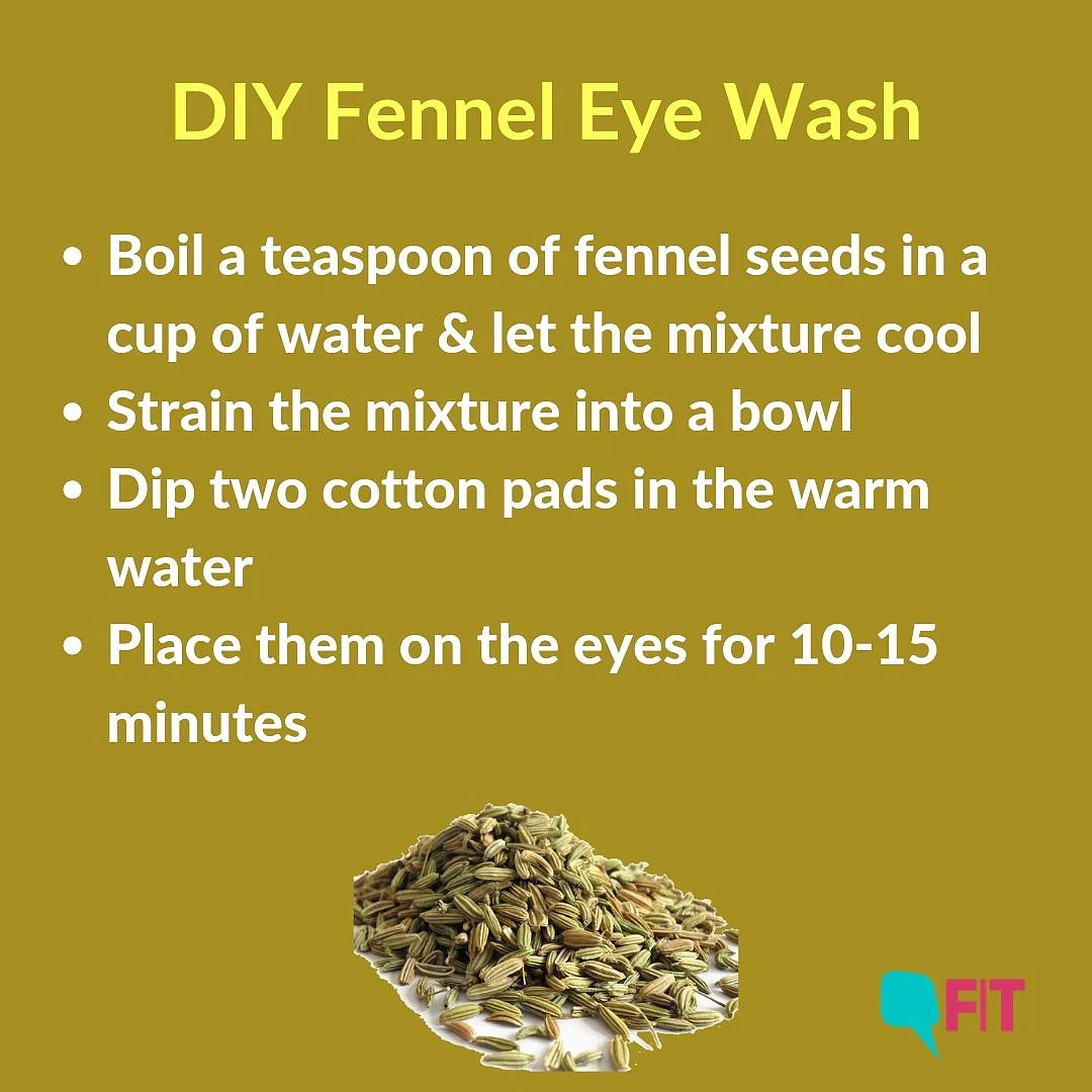 This eye wash also soothes itchy eyes and puffiness.