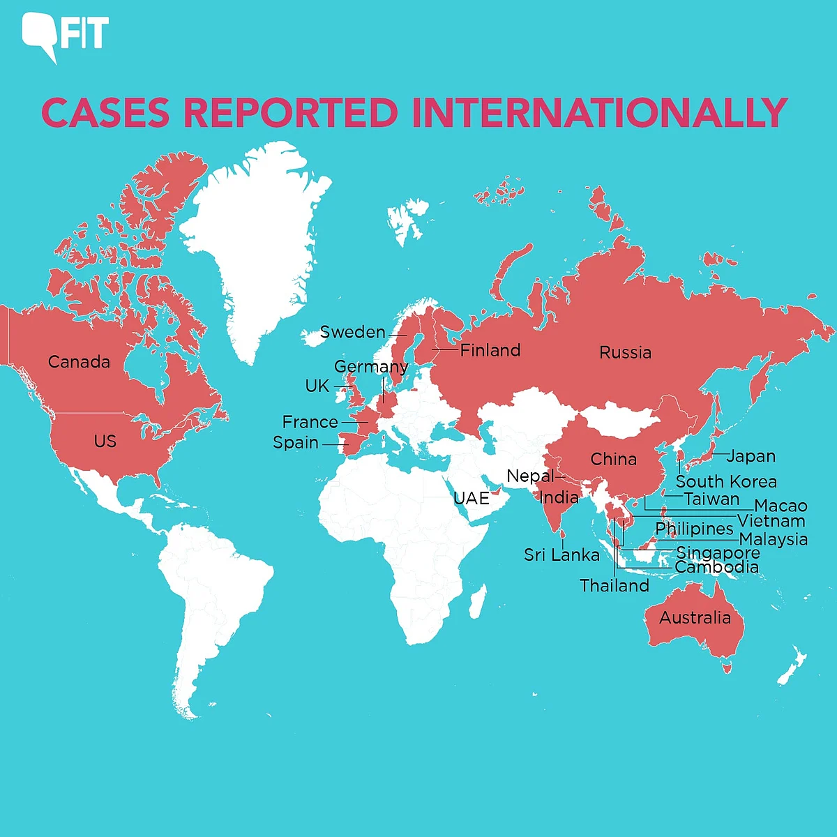 A Breakup of the Number of Coronavirus Cases Across the World