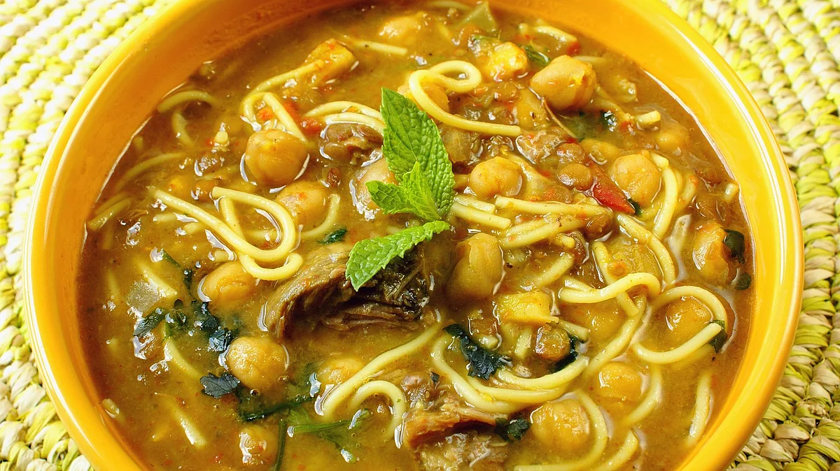 Lemon chickpeas pasta soup is a very healthy and delish option