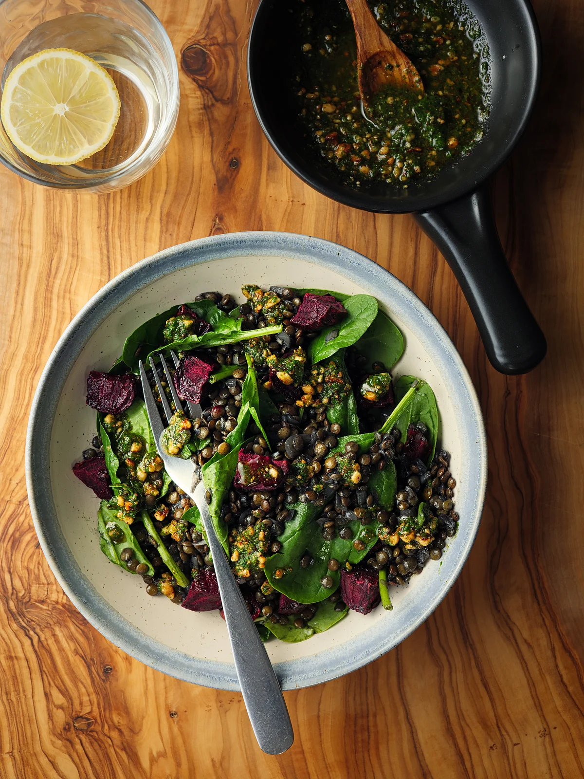 Lentil beetroot meal