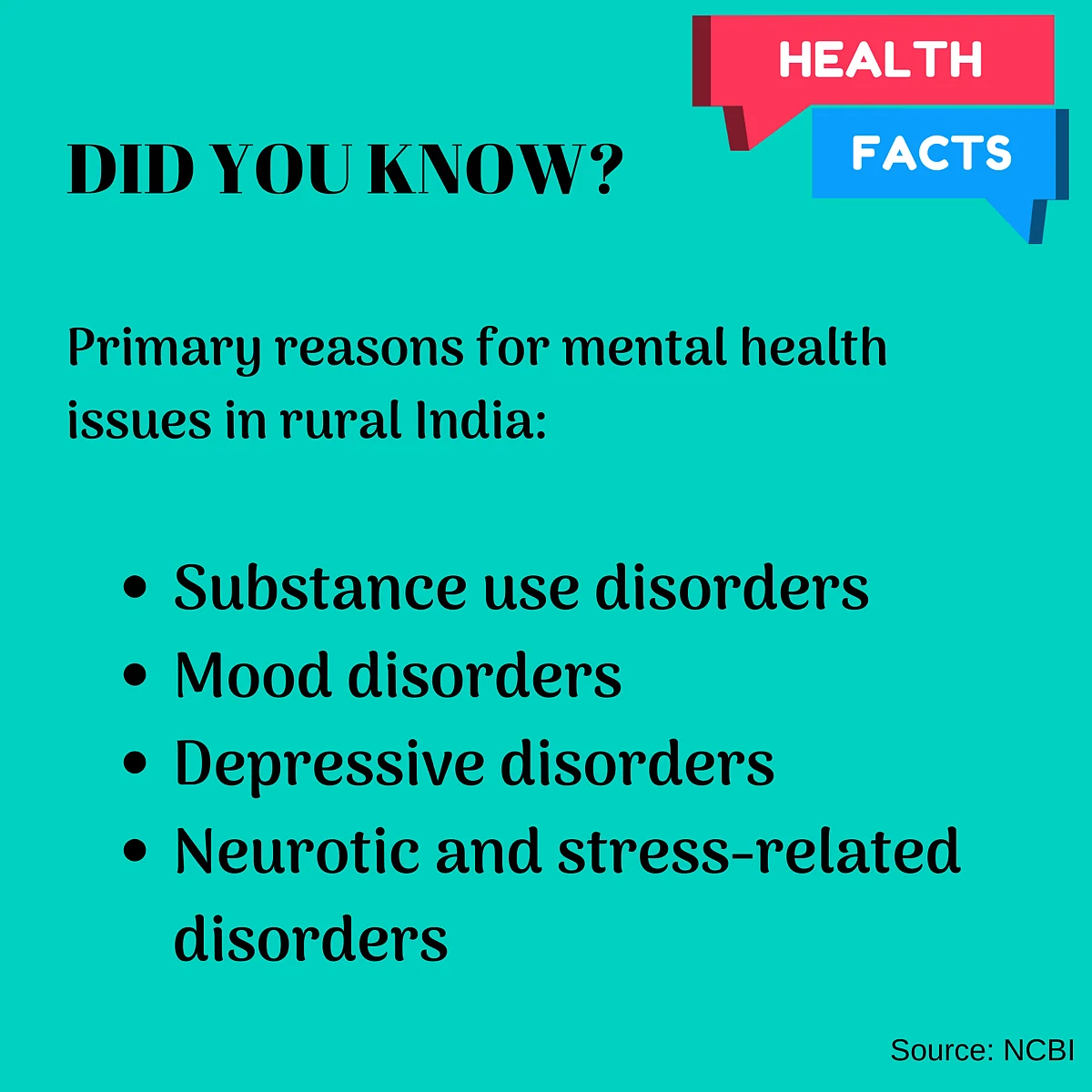 Mental health problems stem from a combination of biological, social, cultural and economic reasons.