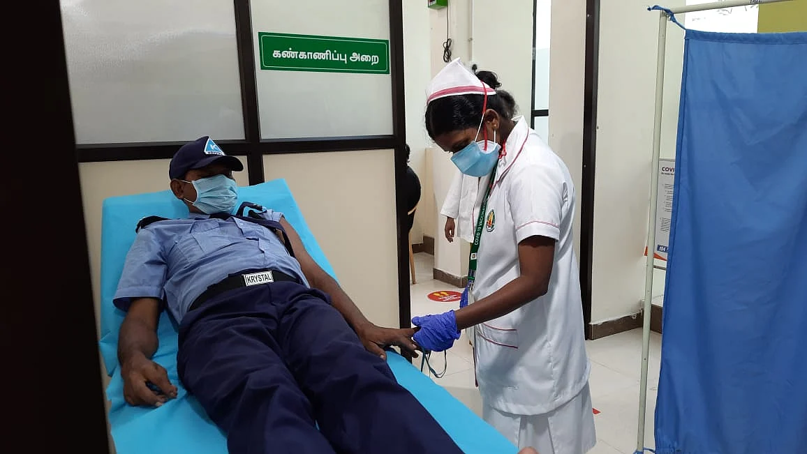 A few security guards who got vaccinated told they were assured of safety looking at senior doctors taking the vaccine.