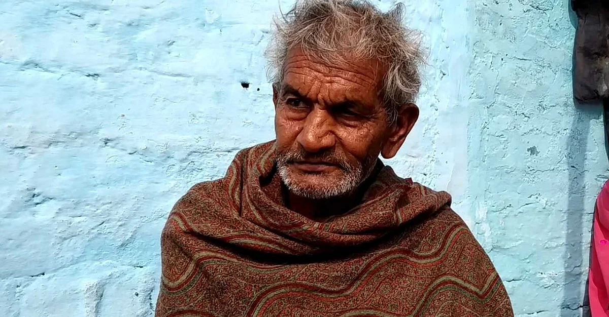 Man Singh Parihar, 74, resident of Gareeb Nagar, Bhopal. He participated in Bharat Biotech’s Covaxin trial last December. 