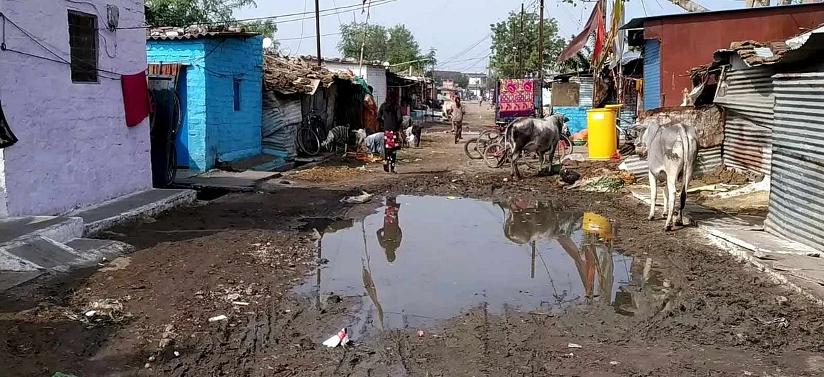 Gareeb Nagar in Bhopal, where several participants in Bharat Biotech’s Covaxin trial have been recruited from.