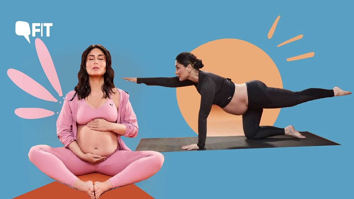 Kareena Kapoor Khan, expecting her second child, took to Instagram to share photos of her practicing yoga.