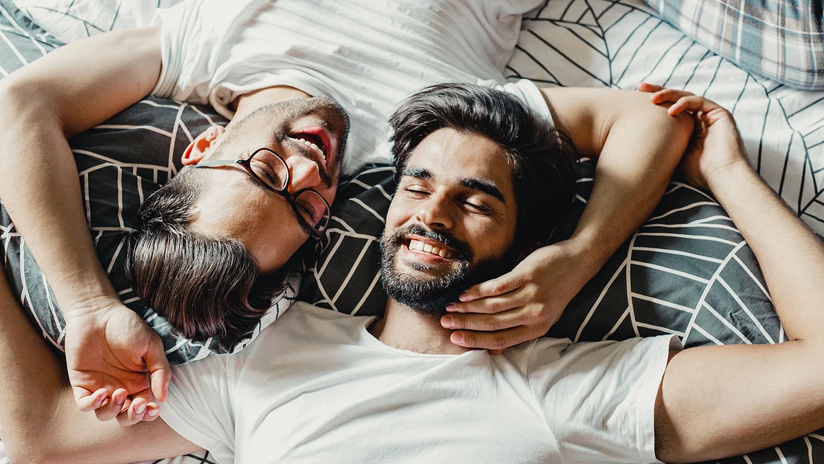 Gay people have sex just like normal human being and not all the time.