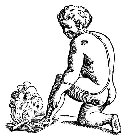 <div class="paragraphs"><p><strong>रेने देकार्ते के 1664 के मशहूर पेपर ट्रीटिस ऑफ मैन (Traite de l'homme ) में दर्द के मार्ग का चित्रण.</strong></p></div>