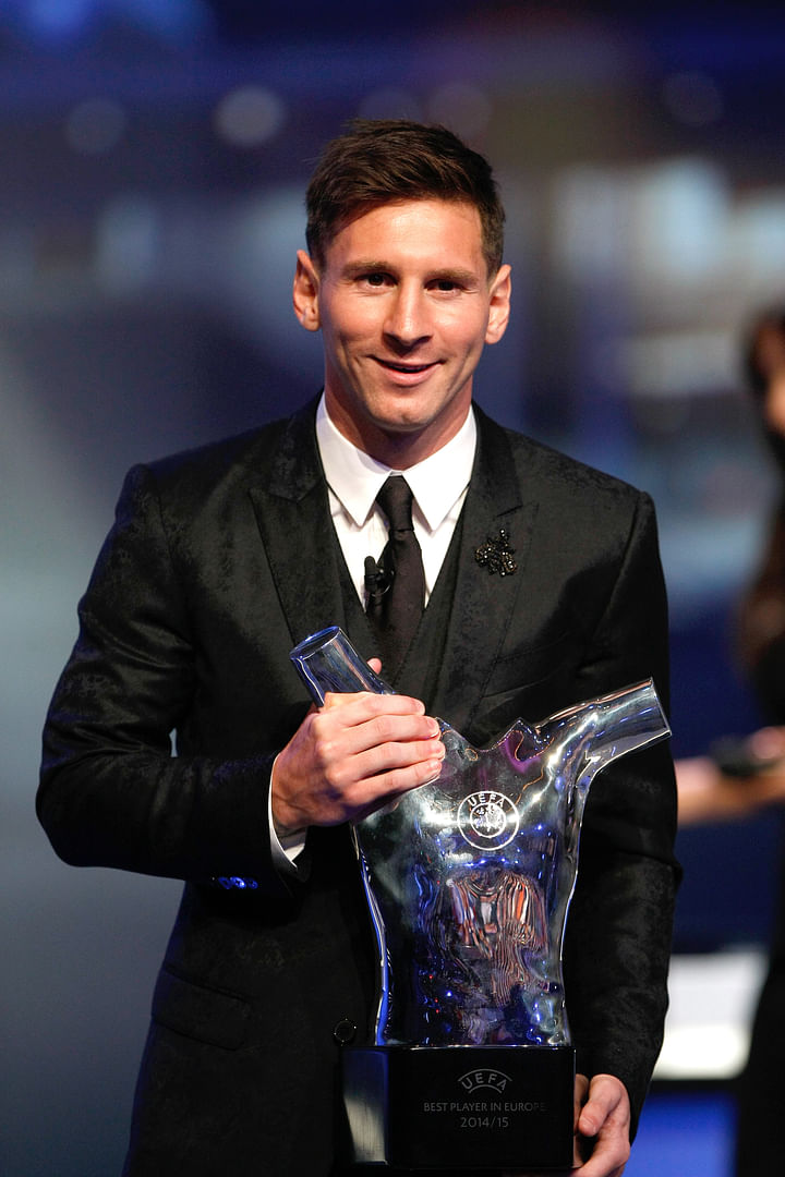 Lionel Messi Wins UEFA Player of The Year Award