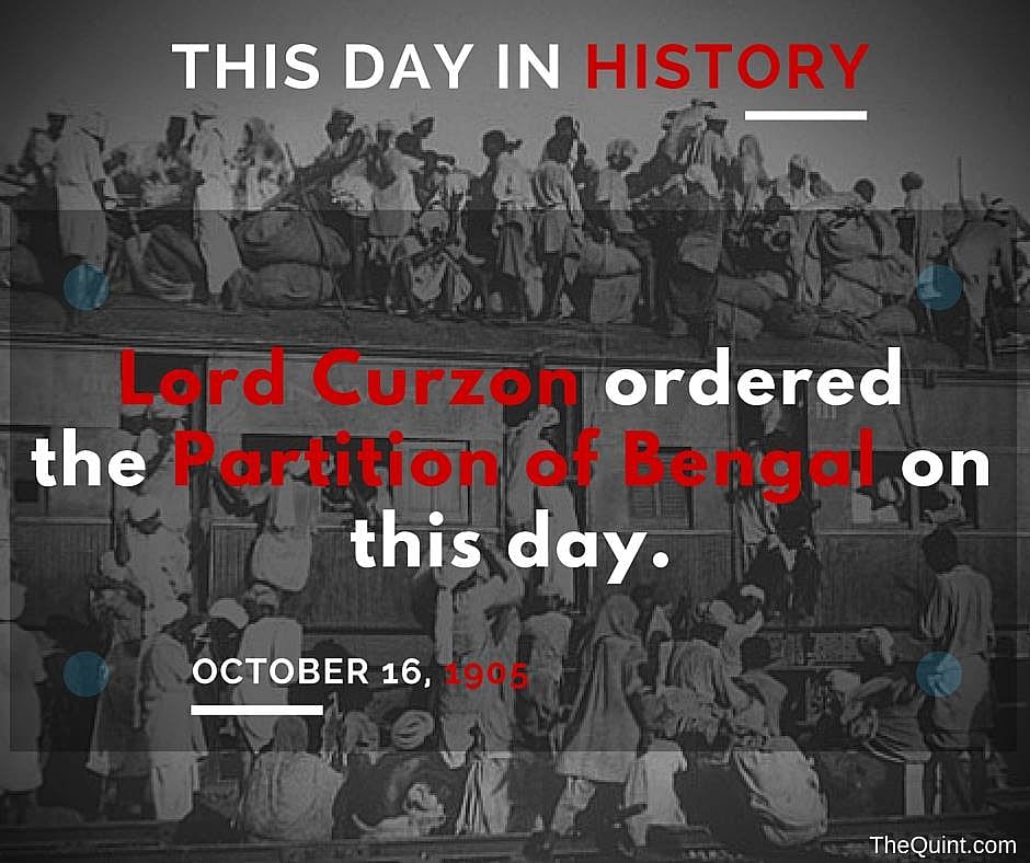 This Day in History The Partition of Bengal in 1905