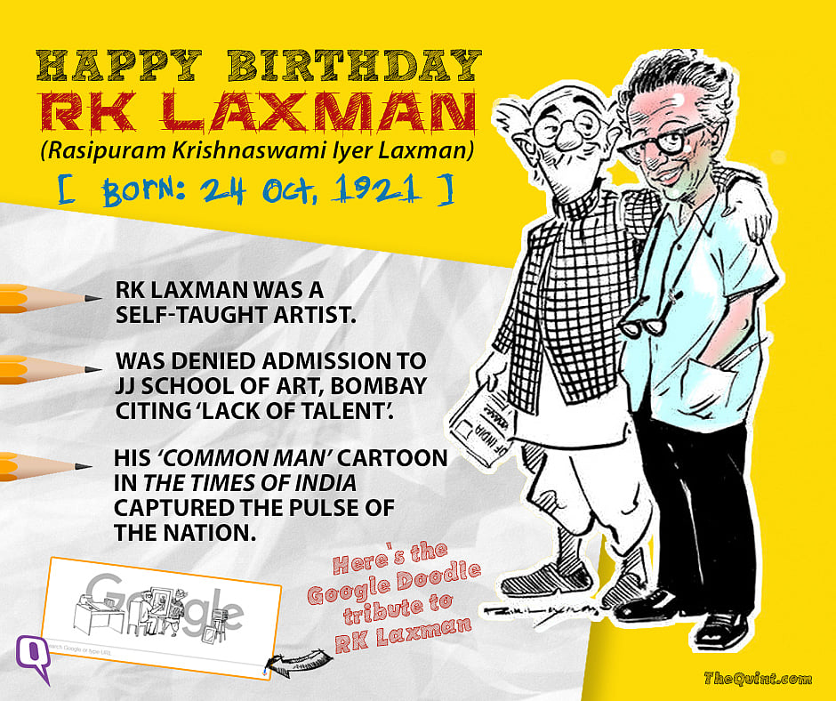 Happy Birthday to the Common Man, RK Laxman