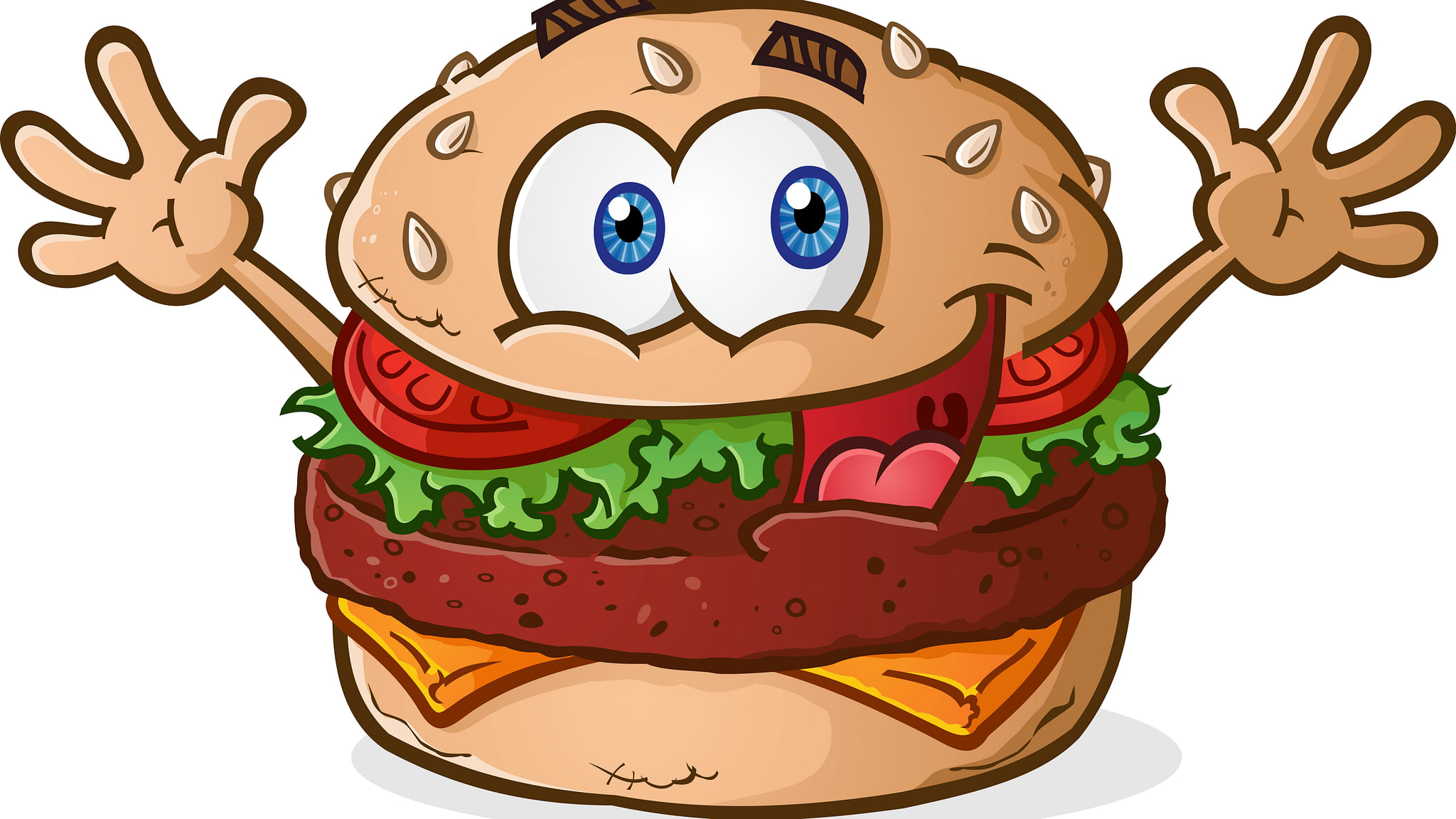 Гамбургер с глазами