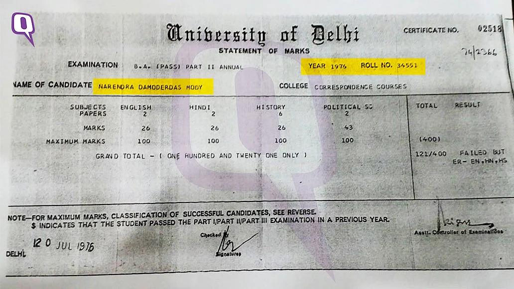 Modi’s Marksheets: Authentic or Not? Only Due Forensics Will Tell