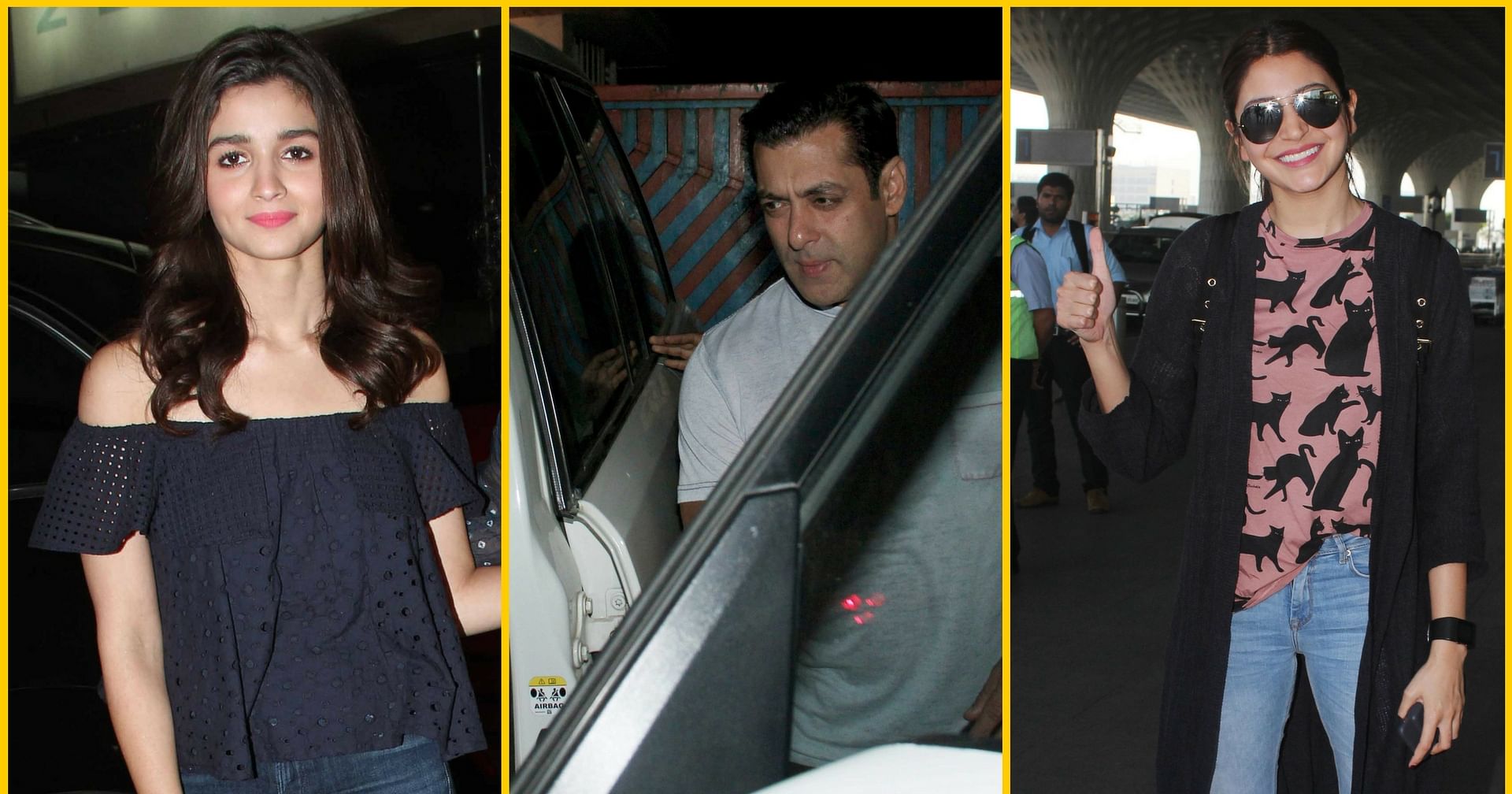 Salman Khan, Alia Bhatt and Anushka Sharma Spotted in the City