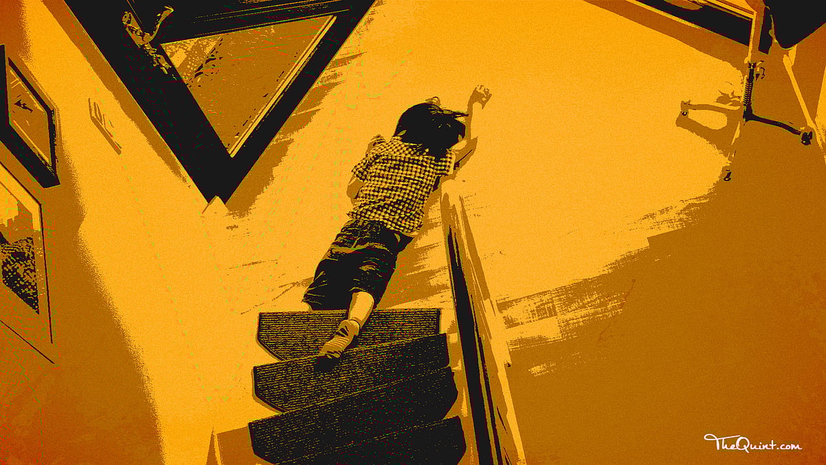 CCTV Footage Woman Throws Her Child Off a Staircase