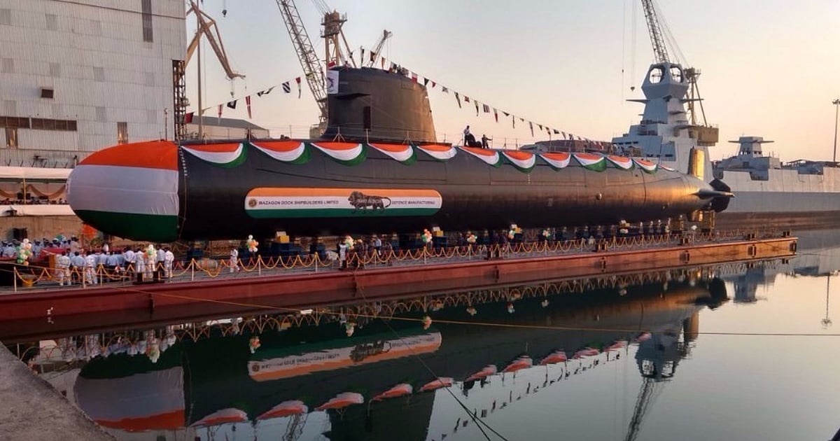 Ins Khanderi Second Kalvari-Class Submarine INS Khanderi Launched