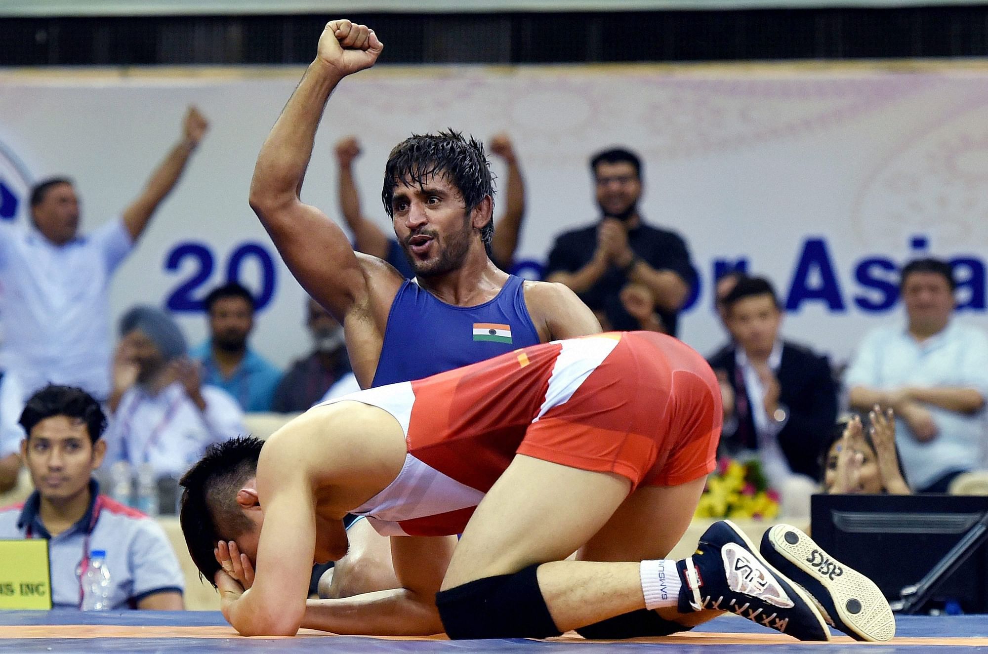 Bajrang Bags Gold In Asian Wrestling C’ship, Sarita Wins Silver