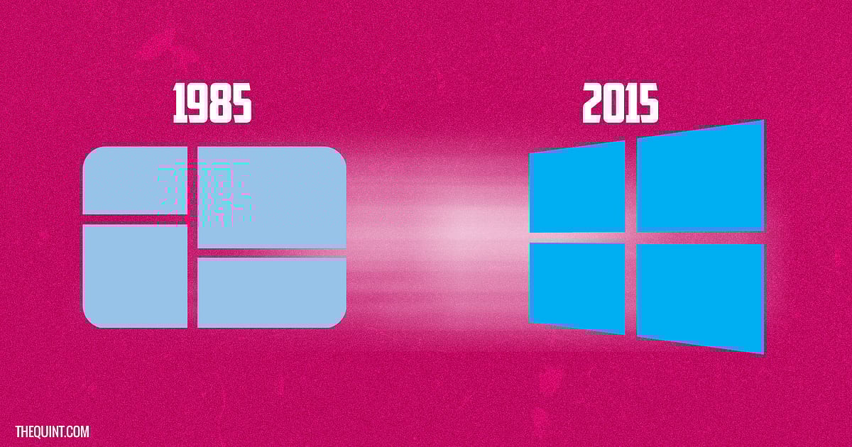 The evolution of Microsoft Windows from 1985 to 2015