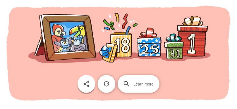 Today’s Google Doodle Starts Countdown for Christmas 2017