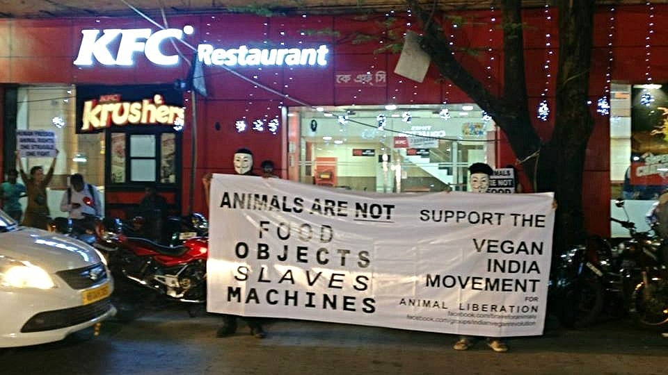 Protest Outside KFC Pits Vegans Against Meat Lovers on Facebook