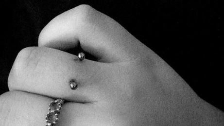 Ring piercing sale on finger