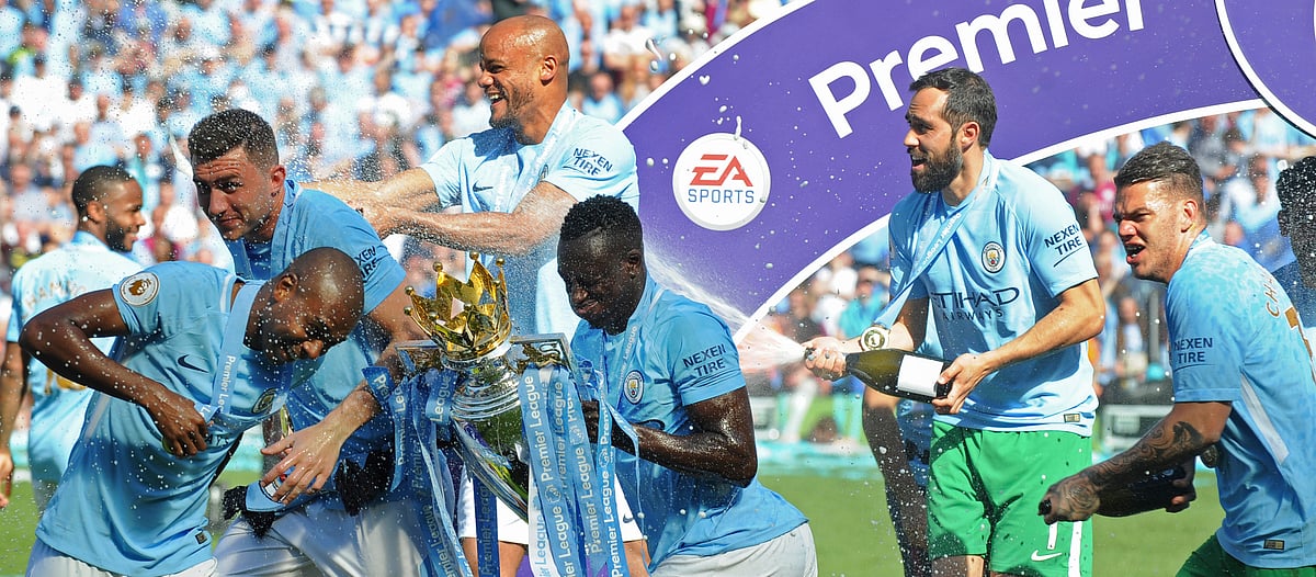 Manchester City Last Match In Pics: Manchester City Players Finally Get Hands on EPL Trophy