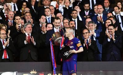 Barcelona Honour Andres Iniesta