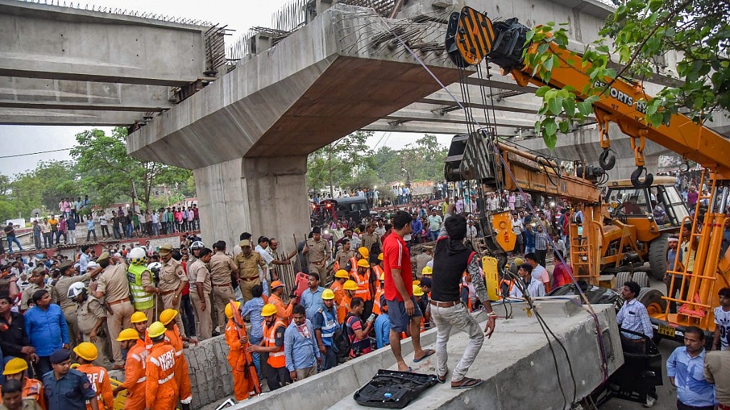 Varanasi Flyover Collapse 18 Dead, Several Trapped in Varanasi Bridge