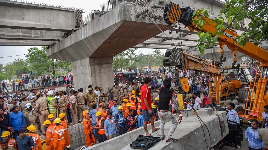 Varanasi Flyover Collapse 18 Dead, Several Trapped in Varanasi Bridge