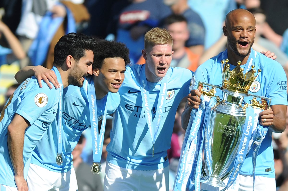 Man City Last Match In Pics: Manchester City Players Finally Get Hands on EPL Trophy