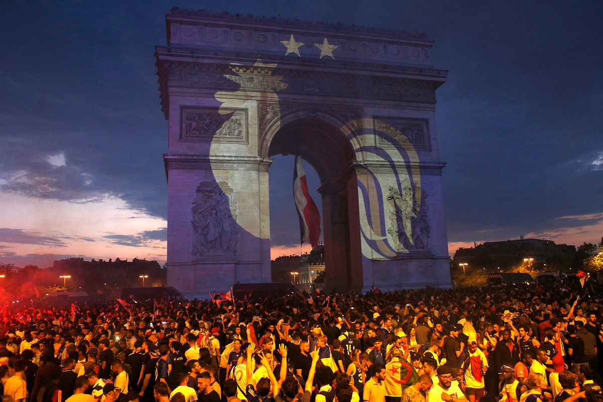 In Pics From Moscow to Paris, France Fans Celebrate World Cup Win