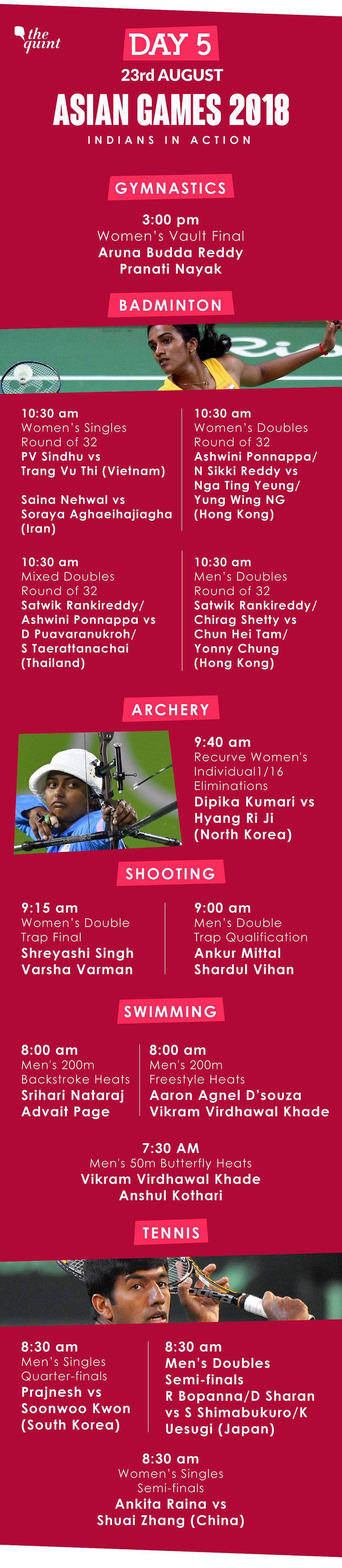 asian-games-day-5-schedule-sindhu-saina-bopanna-in-action