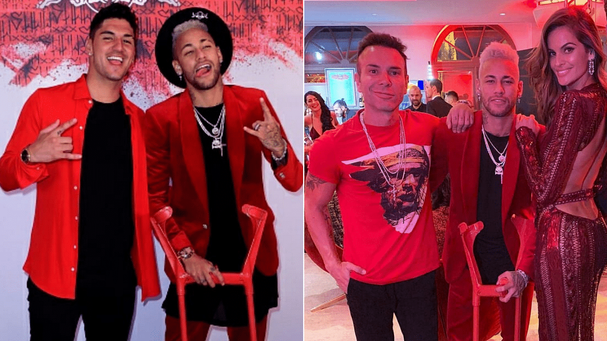 Neymar Jr Celebrated His Birthday With Red Crutches And Nike Air