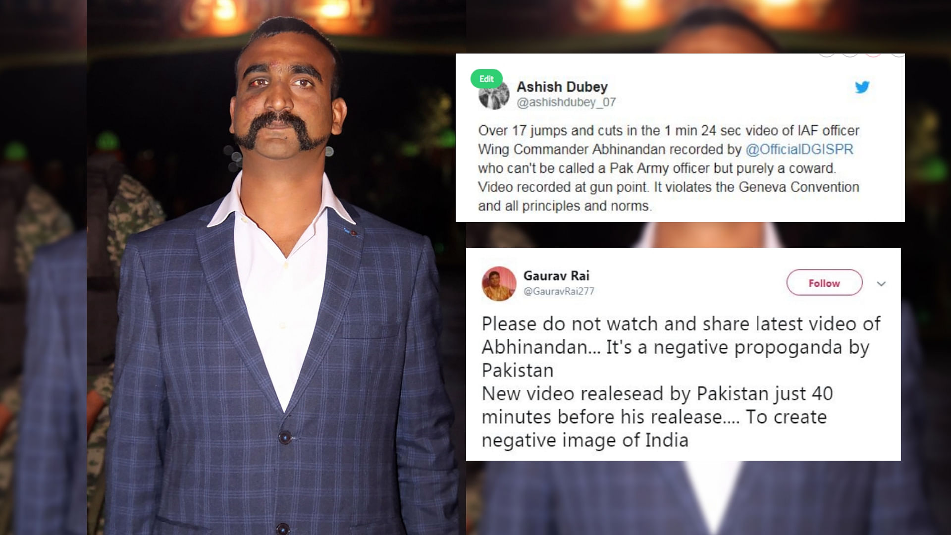 IAF Pilot Abhinandan Made to Record Video by Pak Before Returning