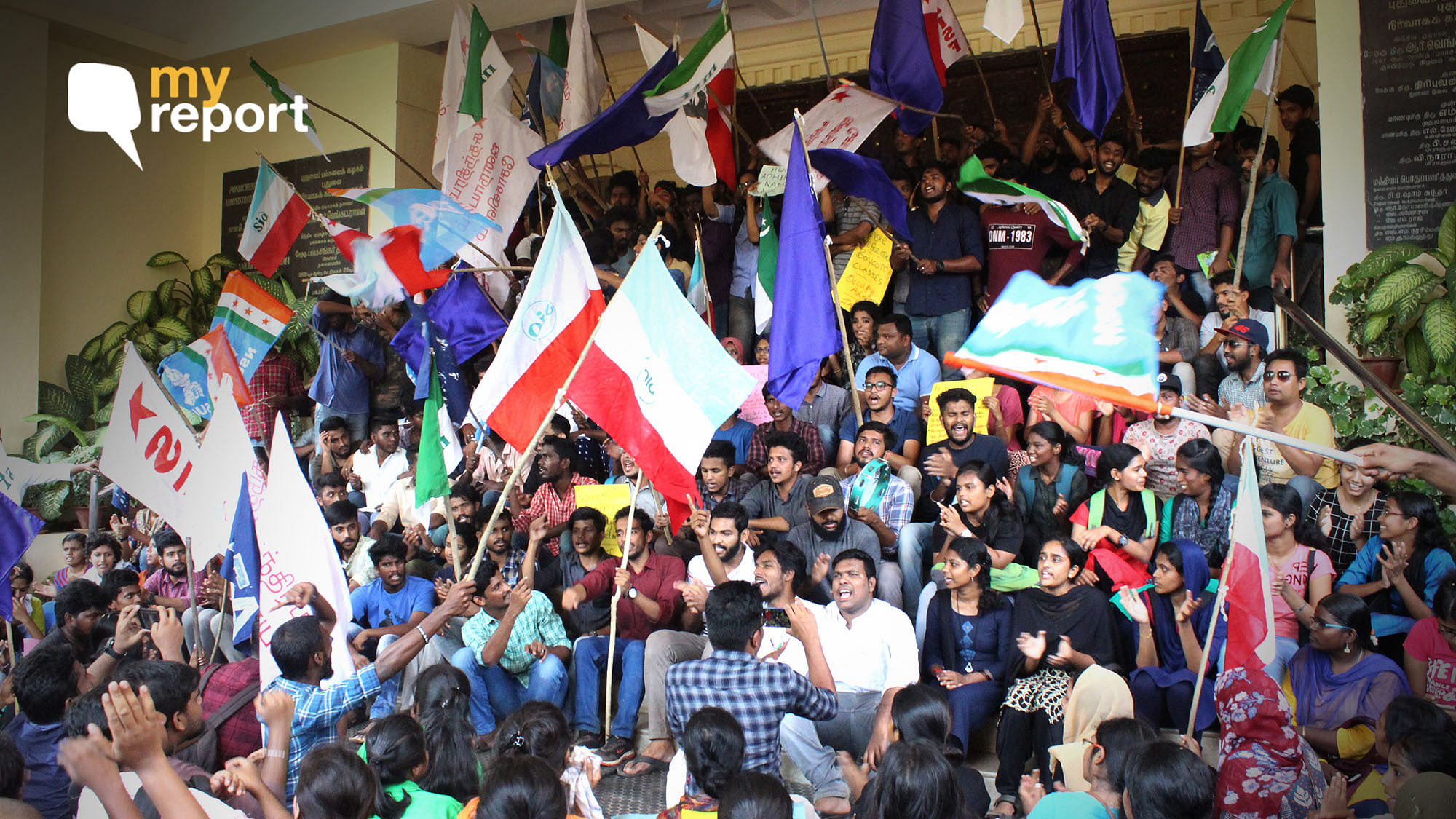 Pondicherry University Fee Hike: Student Protest Claiming Violation Of ...