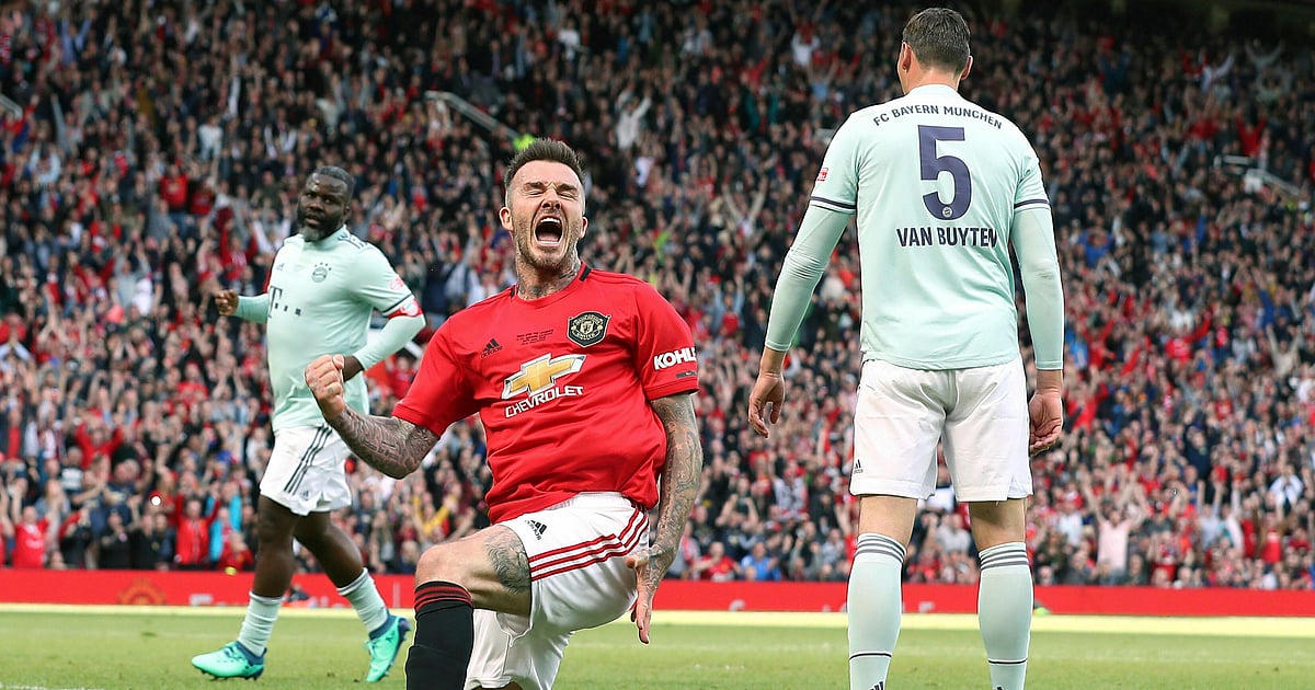 Bayern Munich Vs Manchester United Champions League 2010 Beckham Scores as Manchester United Face Bayern Munich 20 Years After