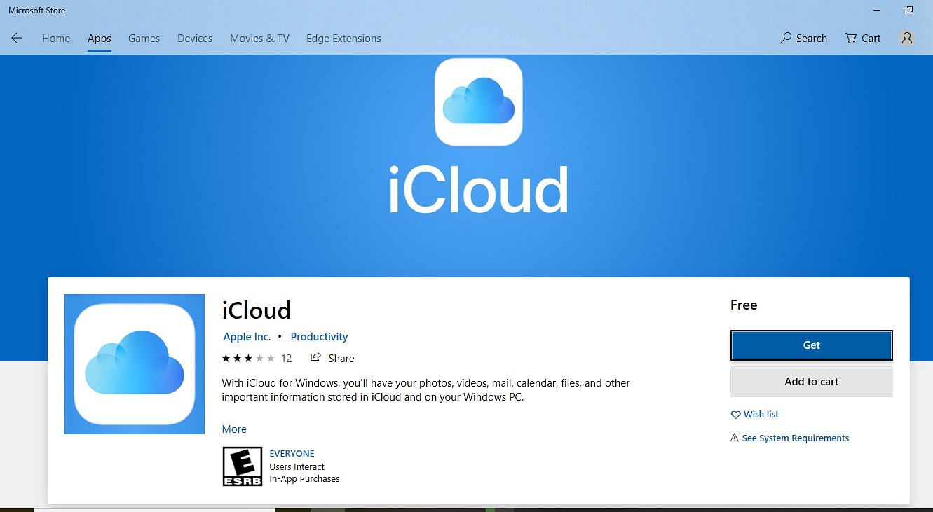 icloud app for windows 10 download