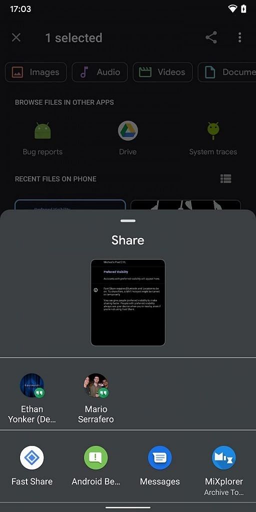file sharing from android to iphone