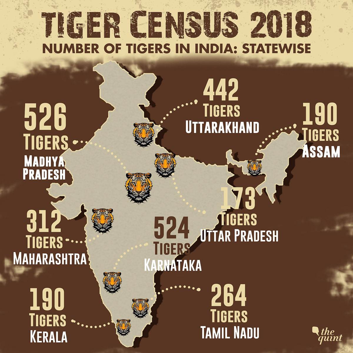 Tiger Population In India Map United States Map