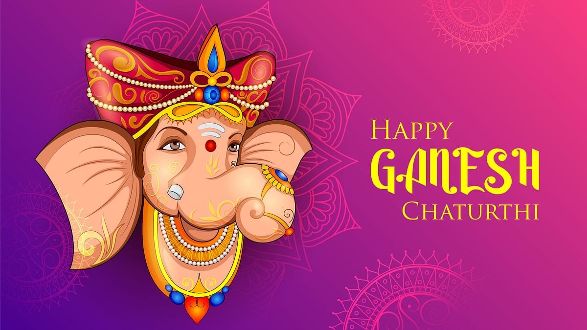 Hãy cùng chào đón ngày lễ Ganesh Chaturthi với bức ảnh đẹp tuyệt vời về vị thần Ganesha. Với những bông hoa và một tia nắng ấm áp, bức tranh này thực sự là một bức tượng trưng cho sự hạnh phúc và niềm vui.