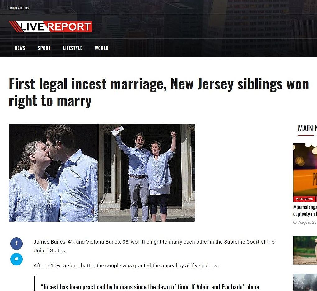 Incest BrotherSister Marriage US Court Allows Brother & Sister to Get