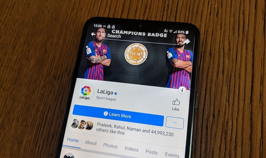 Facebook Will Live Stream La Liga Football Matches on Mobile in India