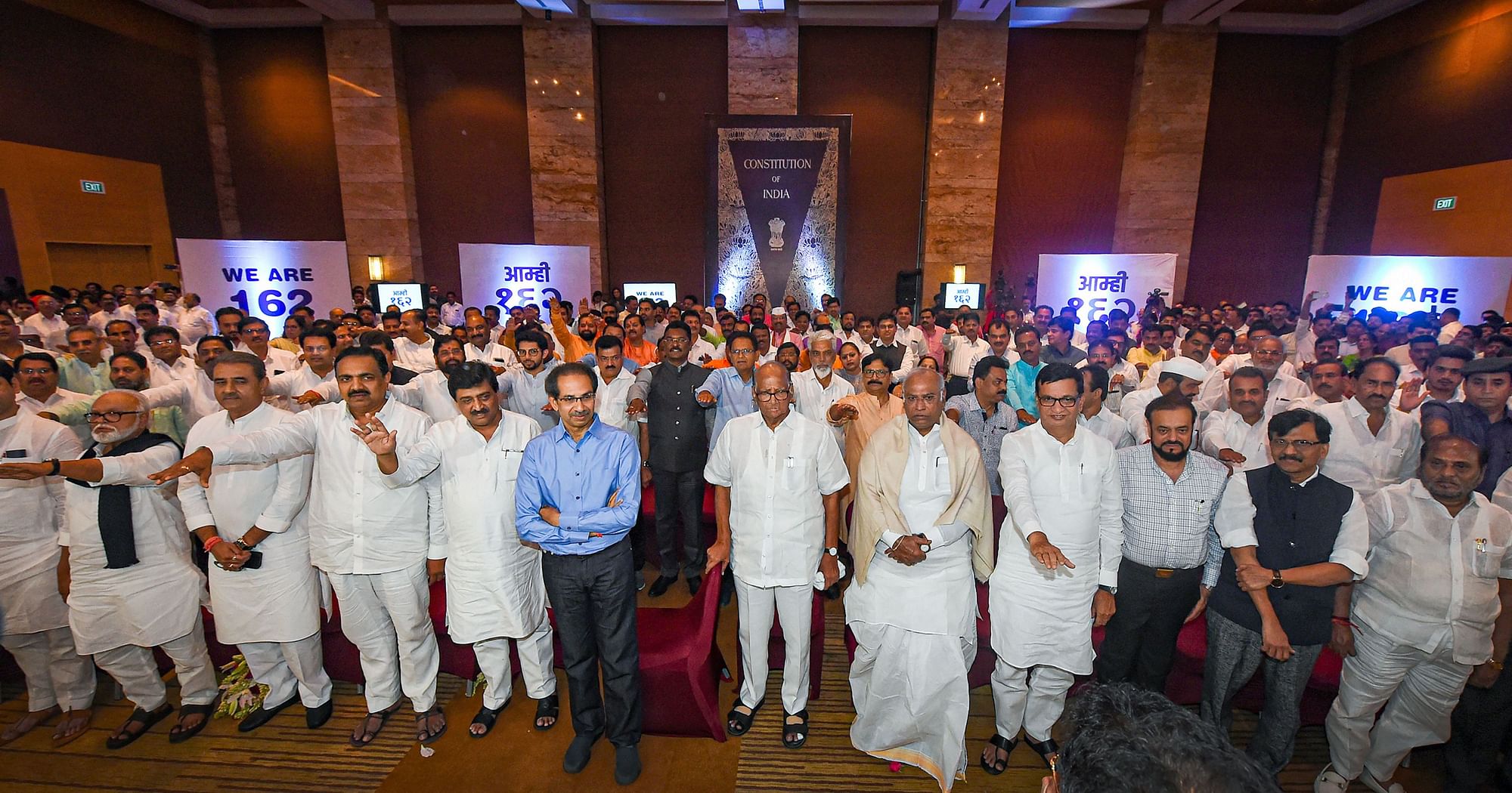 In A Show Of Strength Ncp Sena Cong ‘parade’ Mlas At Mumbai Hotel