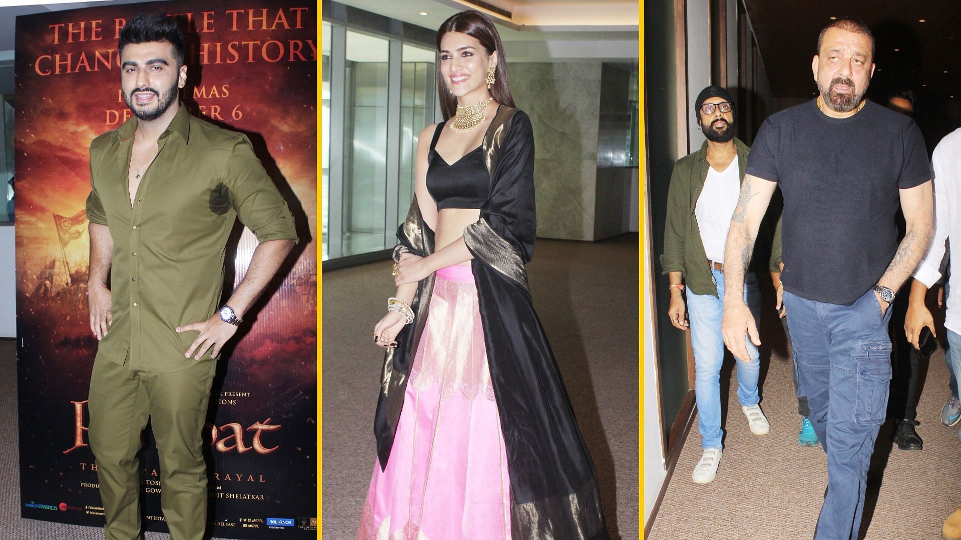 In Pics: Arjun Kapoor, Sanjay Dutt And Kriti Sanon Attend The Trailer ...