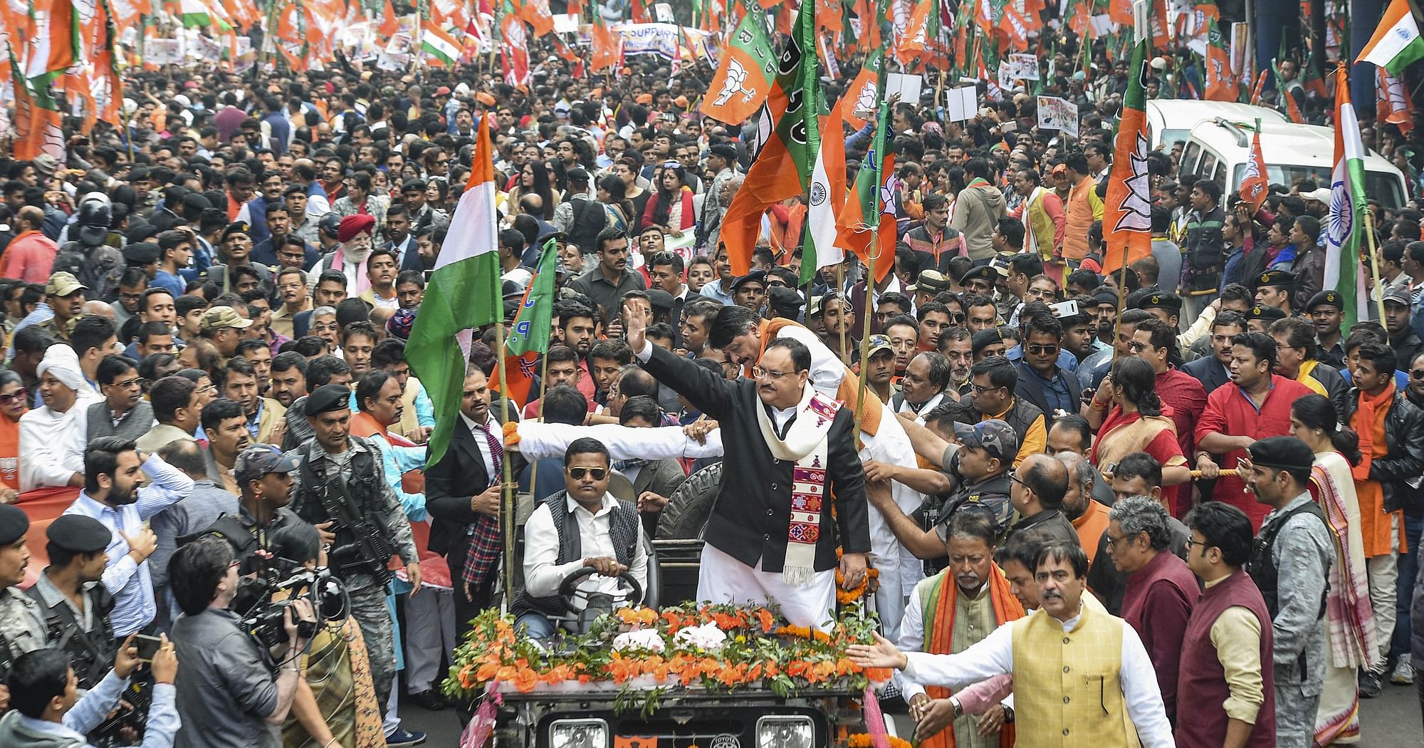 QKolkata: Nadda Holds Pro- CAA Rally in Kolkata; Mamata Slams Modi