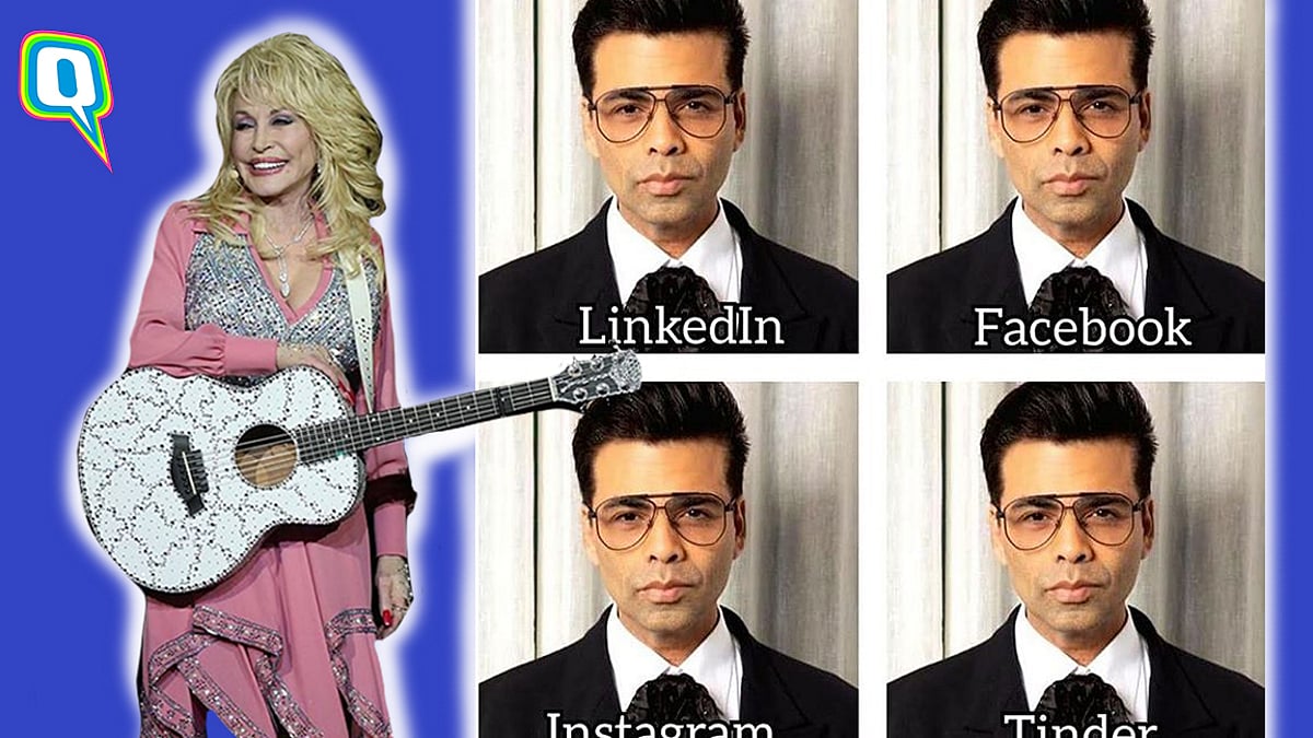 Linkedin Facebook Instagram Tinder Meme Challenge Dolly Parton Challenge Goes Viral With Desi Stars Like Sara Ali Khan And Karan Johar Also Participating