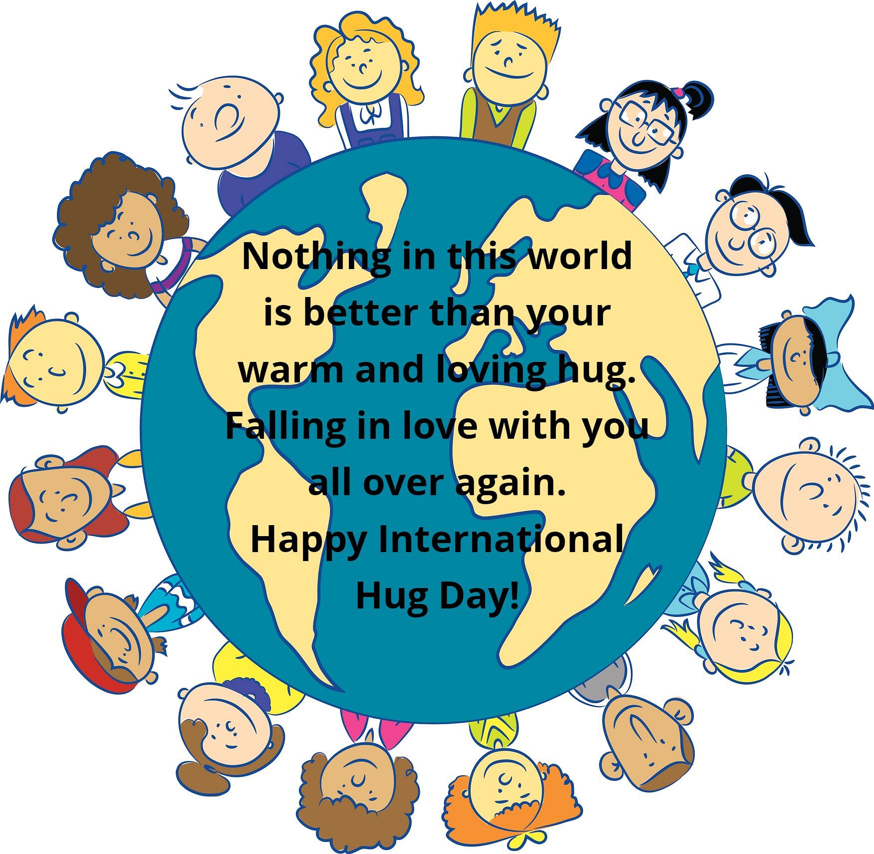 Happy World Hugging Day Images with Quotes 21 January, National