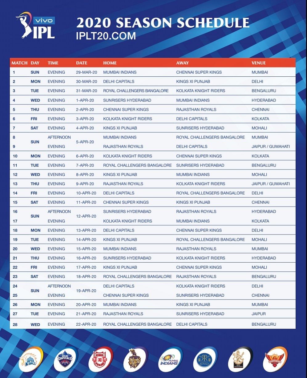 dd sports ipl 2020 schedule