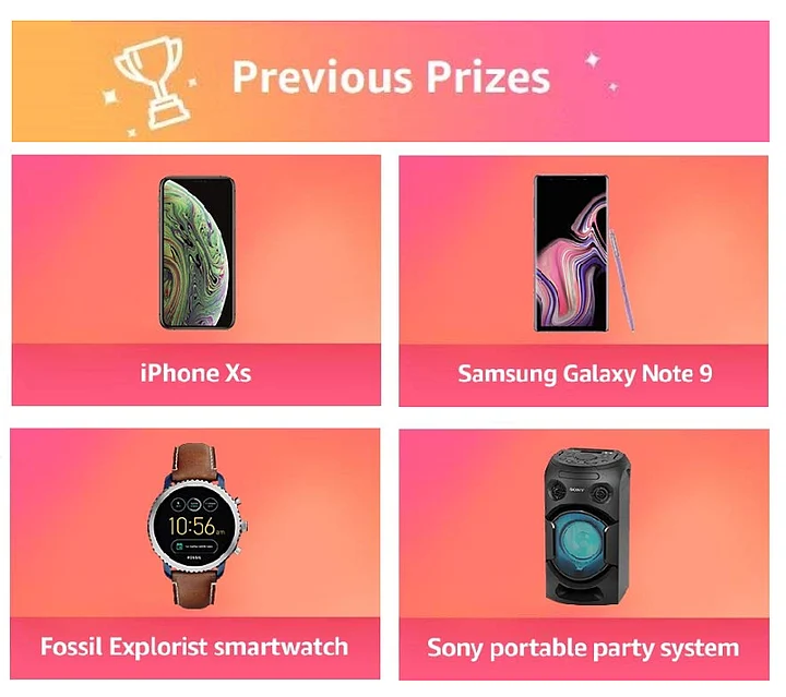 Amazon Quiz Answers, 6 March 2020. Today amazon quiz winners will get a