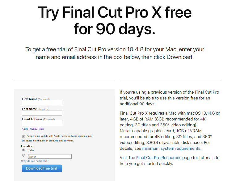 how to get final cut pro for free
